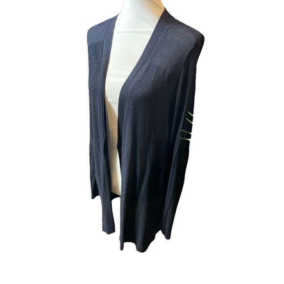 Croft & Barrow Black 100% Rayon Open Long Cardigan 1X-EUC - Picture 5 of 10